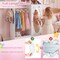 Roofed Kids Wardrobe With Mirror Clothes Rack And Storage Cubes